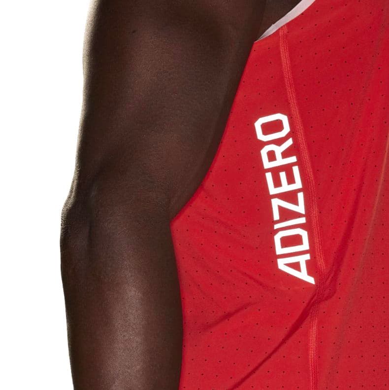 ■adidas ADIZERO シングレット 赤L アディゼロ タンクトップ■