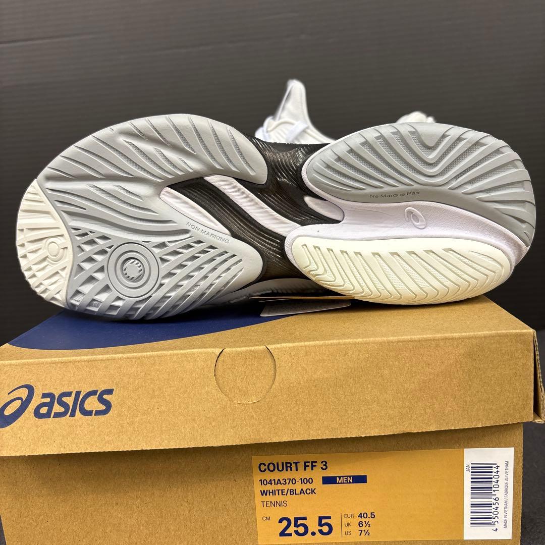 asics COURT FF 3 ホワイト/ブラック 25.5cmオール