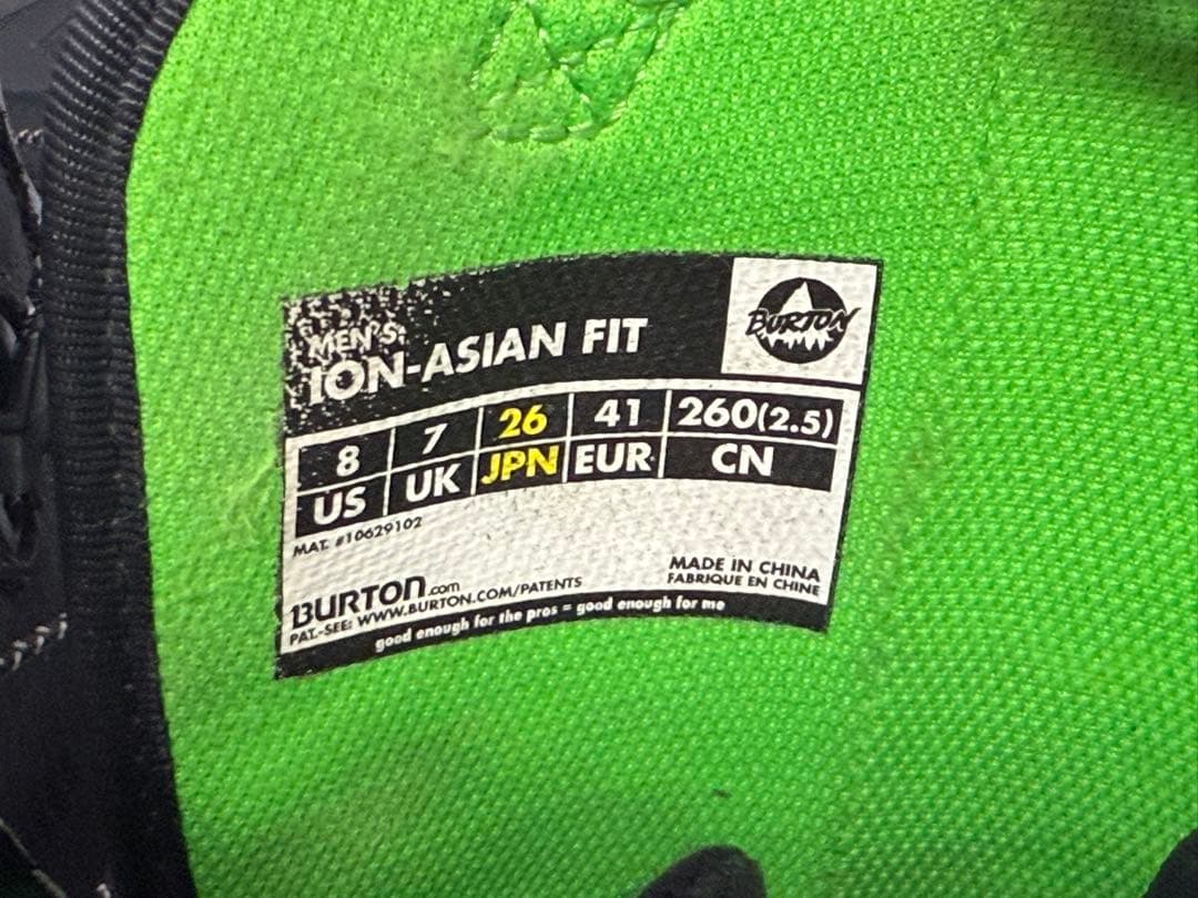 BURTON バートン ION アイオン アジアンフィット 26.0