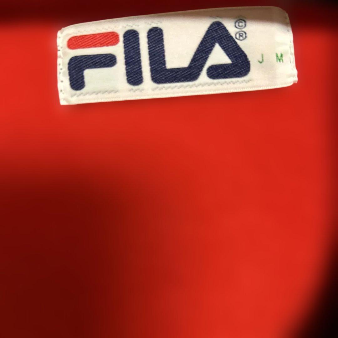 FILA ベンチコート ネイビー/レッド