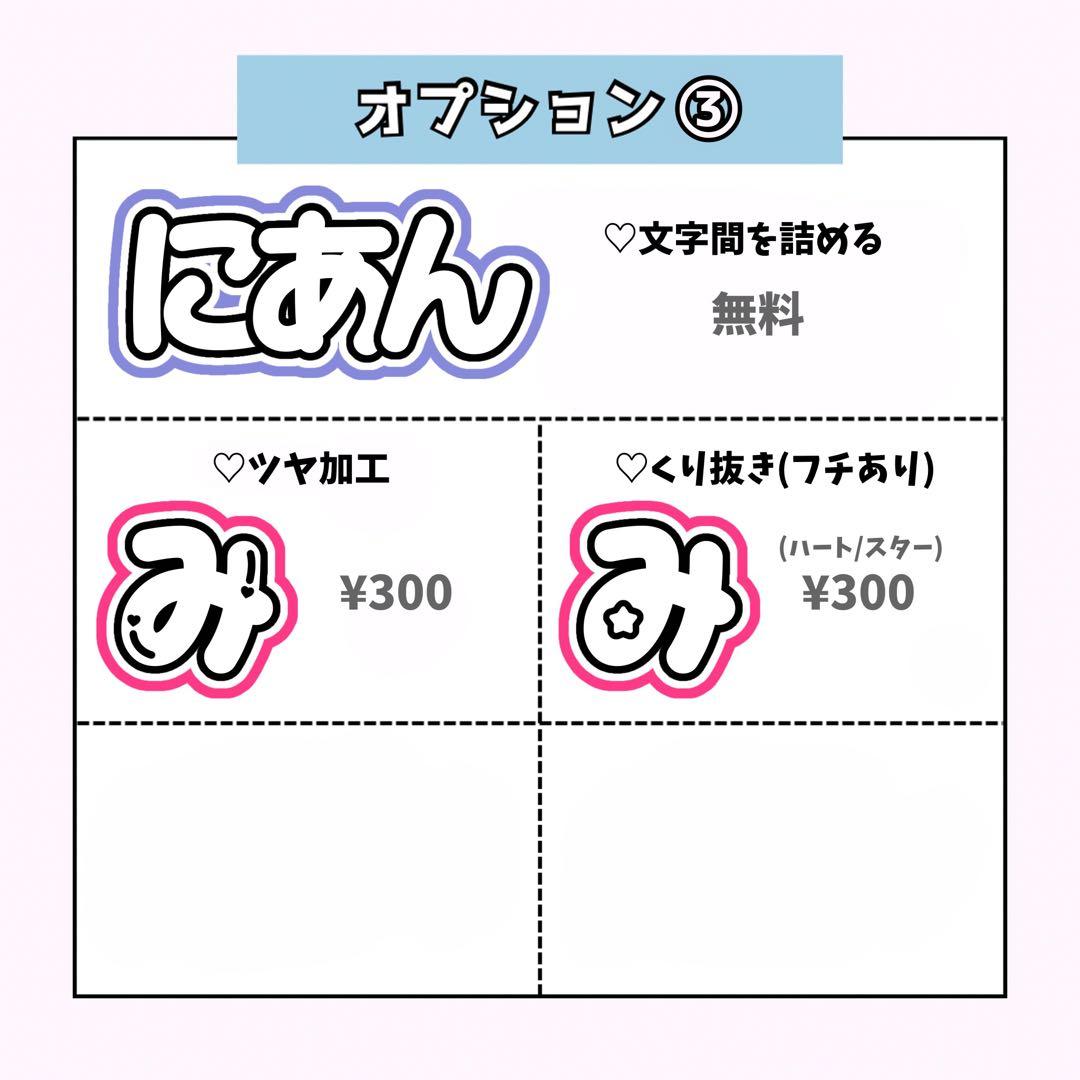 ♡ページ♡0315ネームボード うちわ文字 連結文字パネル オーダー
