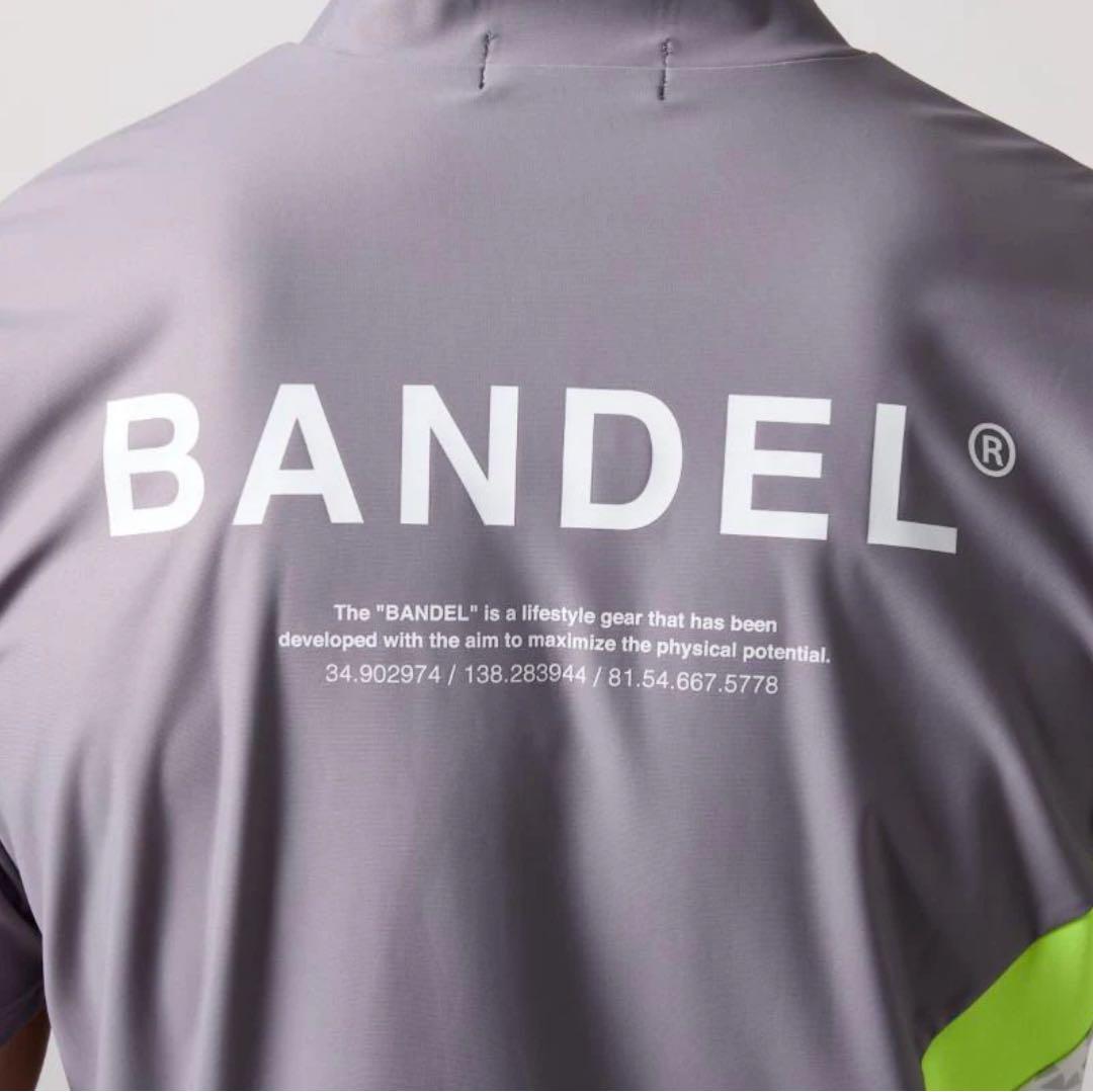 【新品・タグ付き】BANDEL メンズ モックネック グレー 蛍光 イエローXL