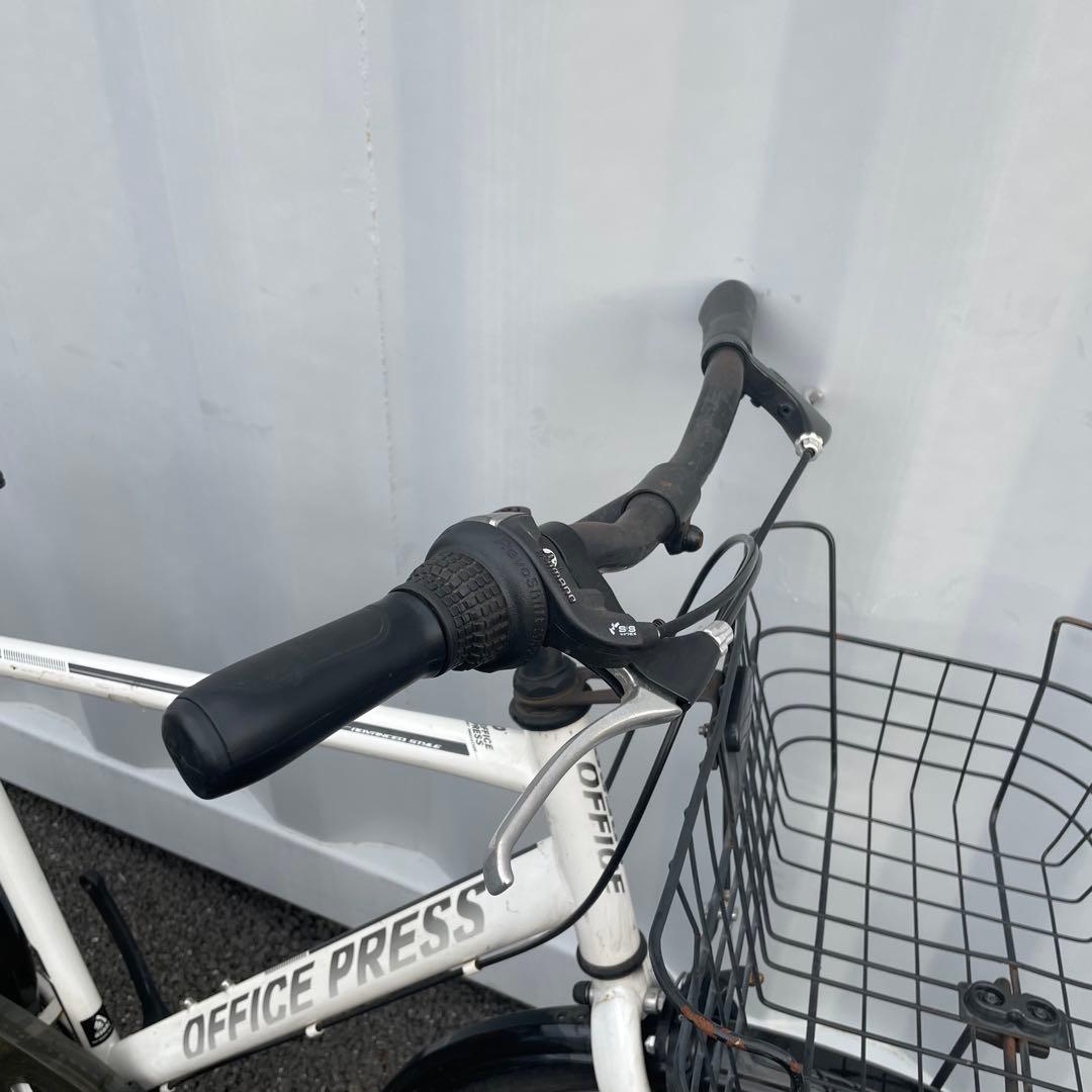【都内/千葉引取】街乗り用自転車 27インチ カゴ/鍵/オートライト/6段変速付
