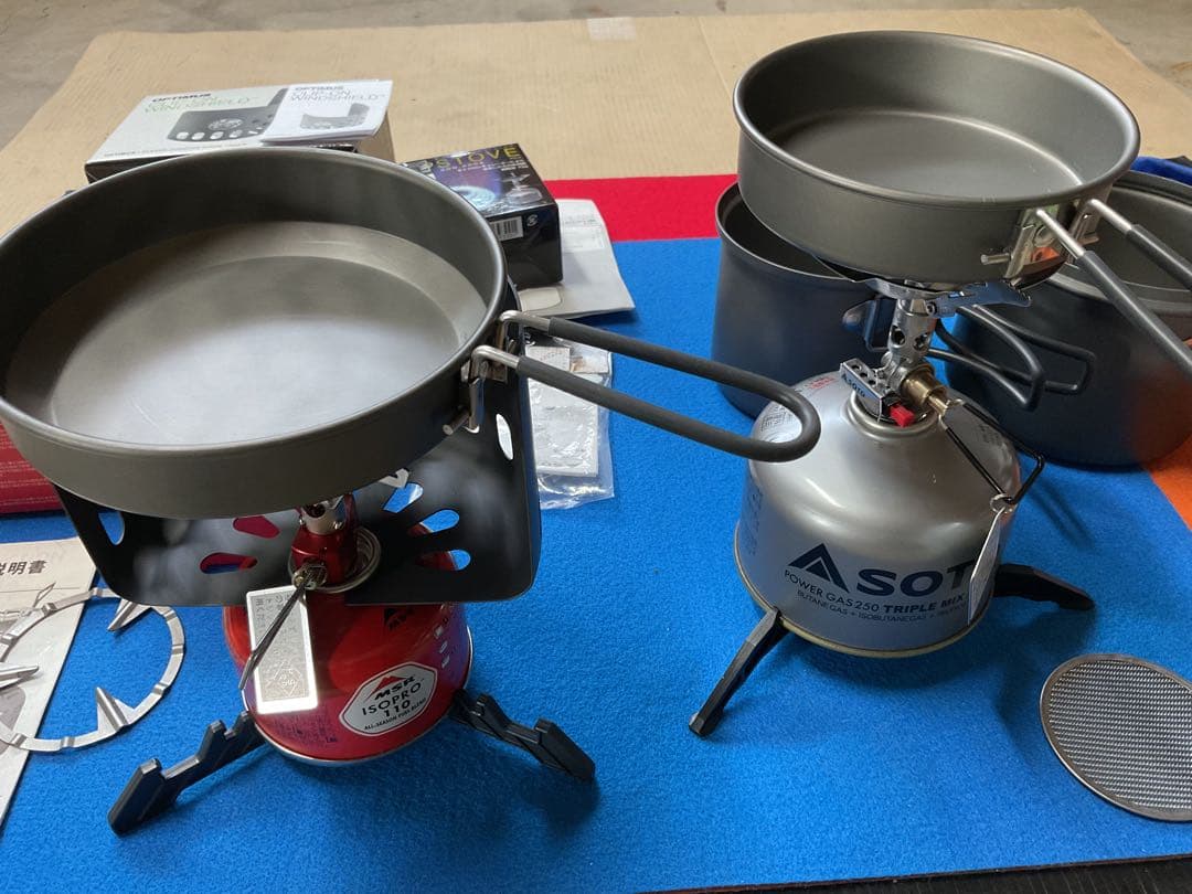 登山に最適！超軽量コンパクトなMSR&SOTO&エバニューWクッカーフルセット品