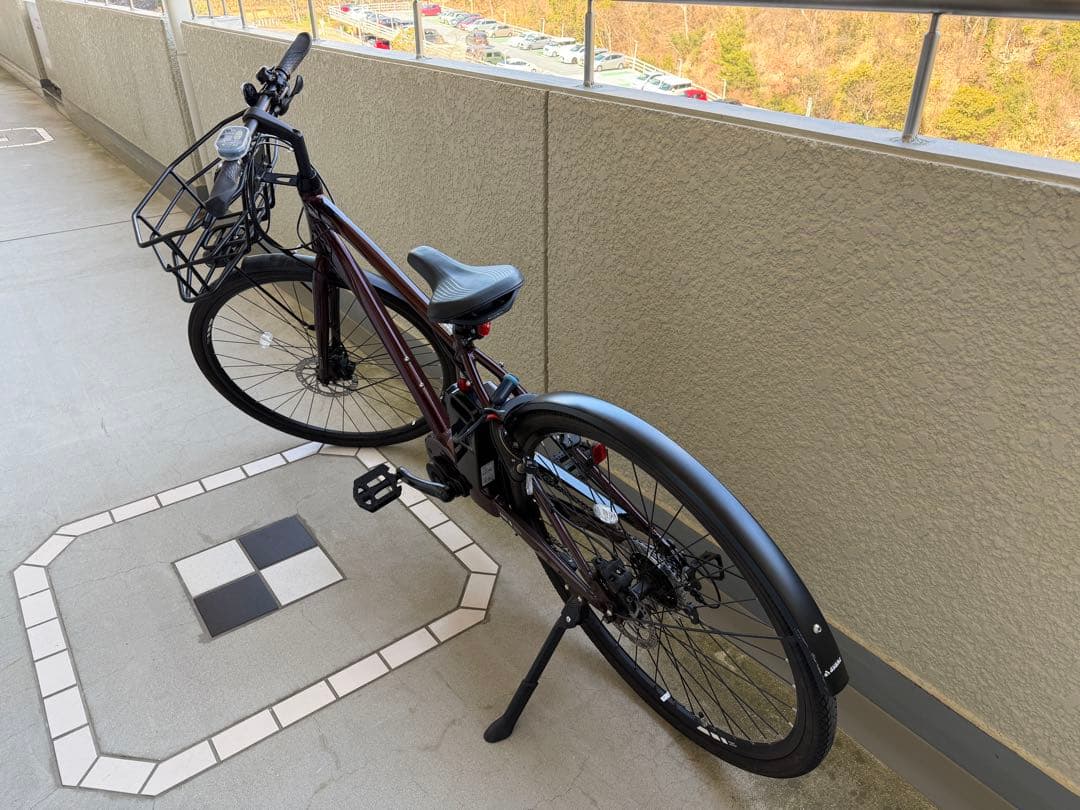 【送料込】e 電動アシストオフィスプレス自転車 7段変速 付属品完備