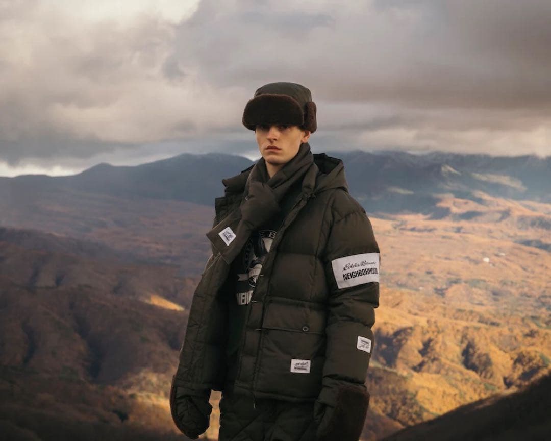 NEIGHBORHOOD & EDDIE BAUER / DOWN CAP Ｌ