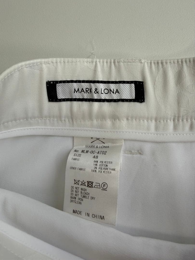 MARK & LONA ゴルフパンツ サイズ48 ホワイト
