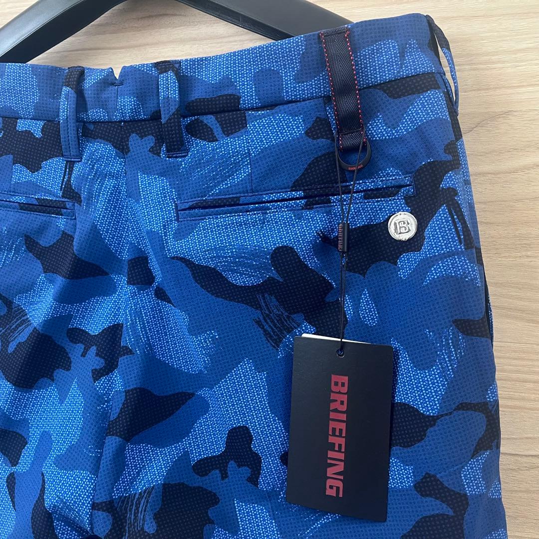 新品★27,500円 BRIEFINGゴルフ カモフラショートパンツ 青黒迷彩S