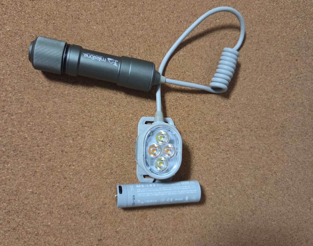 MS-l1+RUSHLIGHT 2.0 ボディバッグ グレー ライト付き