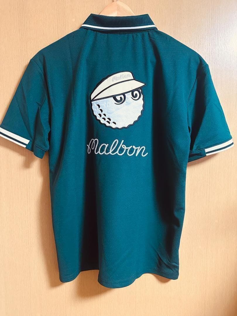 マルボンゴルフ ポロシャツ malbon golf メンズ 半袖 シャツ 緑色L