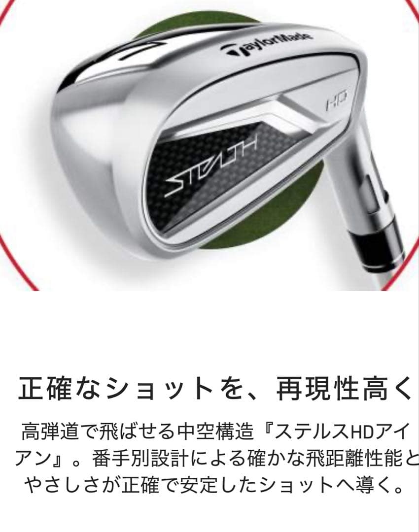 新品 テーラーメイド ステルス HDレディース アイアン カーボン シャフト