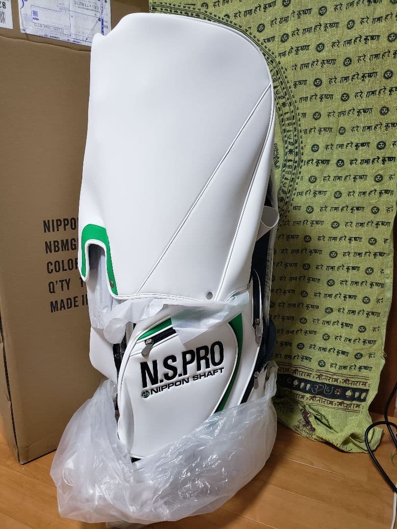 N.S.PRO キャディバッグ ホワイト・グリーン