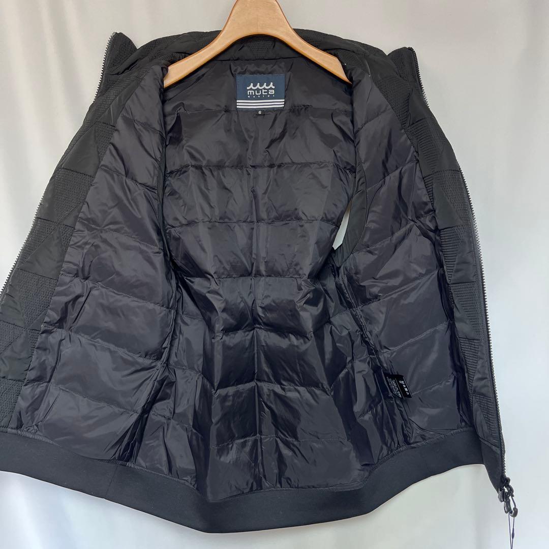 新品 muta MARINE ジオメトリック キルティング　ダウンベスト 黒6