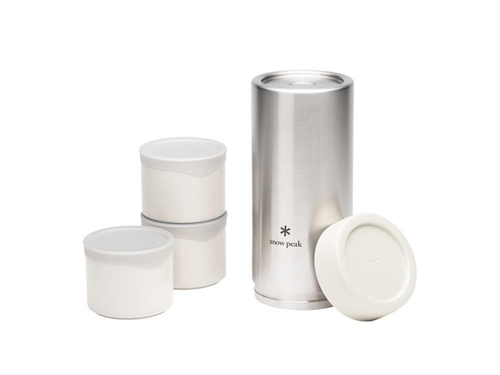 新品） peak 保温可能弁当箱　トバチ３　食器セット ホワイト