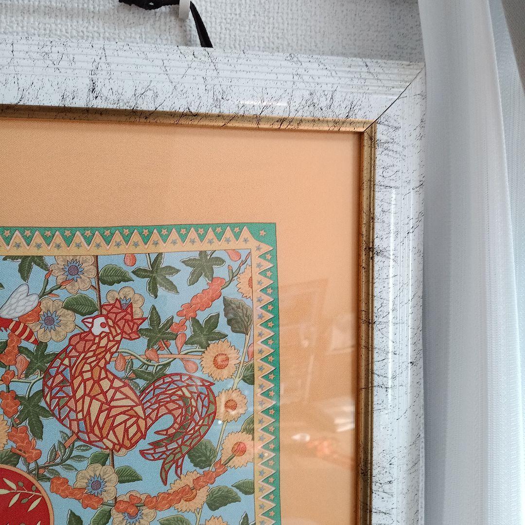 エルメス　カレ90 世界の中心軸　額装品