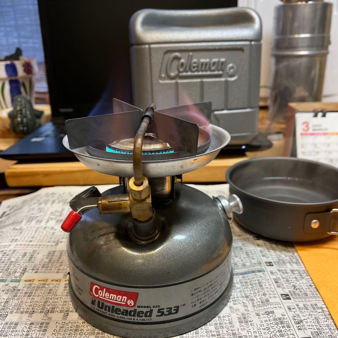 Coleman 533 無鉛ガソリンストーブ 燃焼確認済