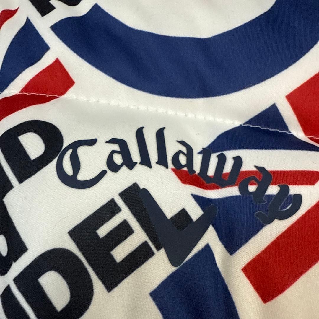 美品　Callaway ユニオンジャック2WAYフルジップ中綿入りブルゾン