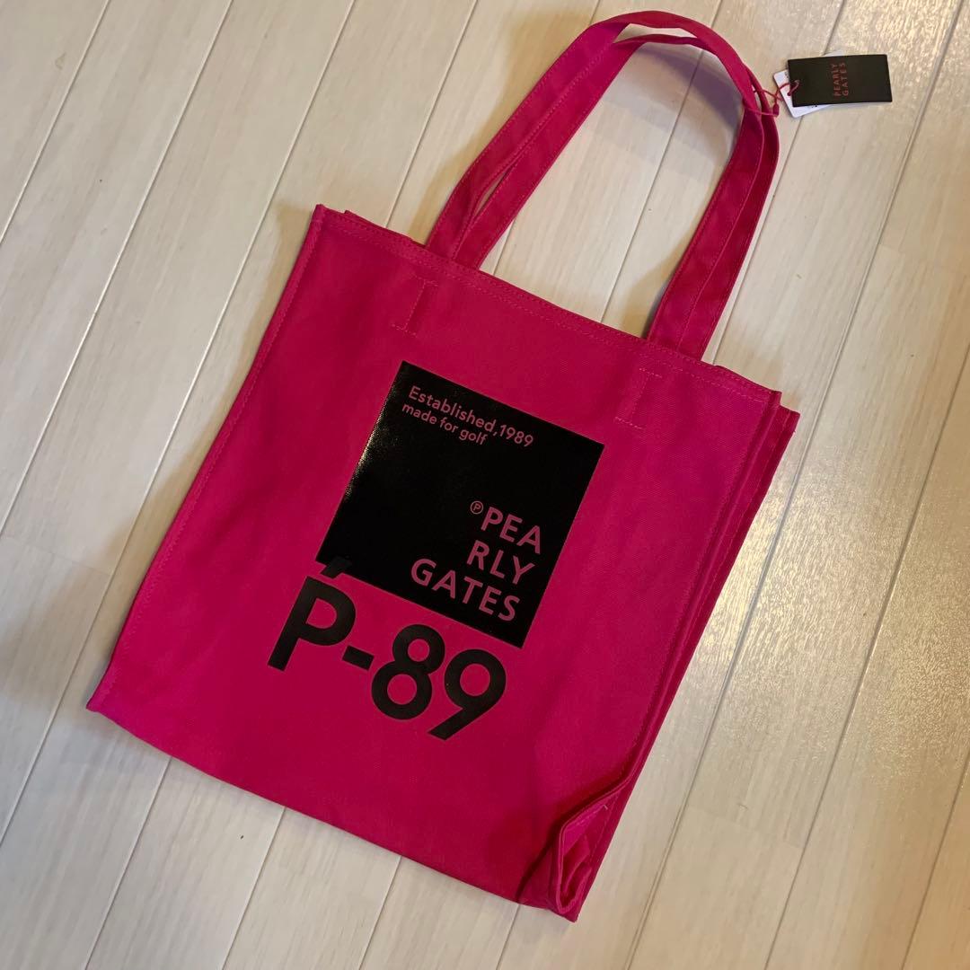 新品■13,200円【パーリーゲイツ】バッグ　トートバック　ピンク