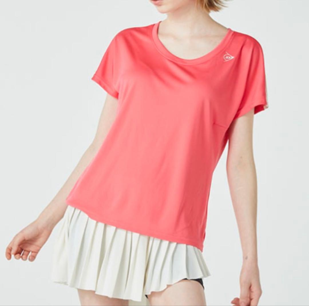 ダンロップ テニスウェア2025ゲームシャツ レディース コーラルＳサイズ