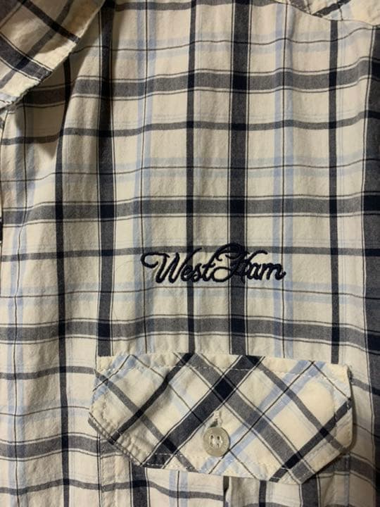 英国でも入手不可能！West Ham U メンズ半袖シャツ cotton100%