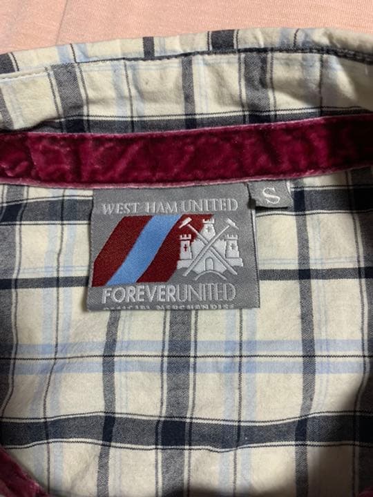 英国でも入手不可能！West Ham U メンズ半袖シャツ cotton100%