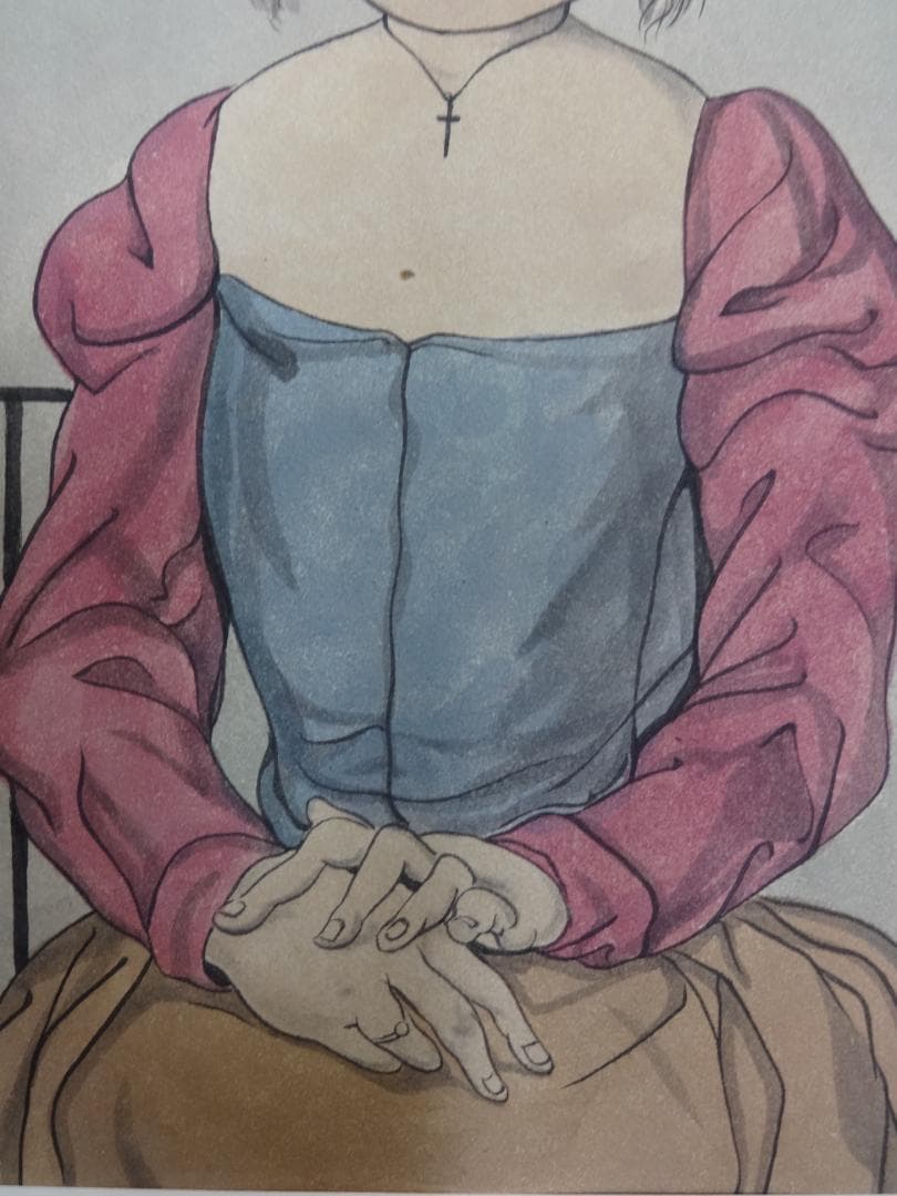 藤田嗣治 小さな家政婦 1963年頃　肉筆水彩画　紙本著色・レオナールフジタ