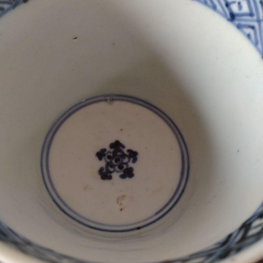 古伊万里青磁染付大振り蕎麦猪口