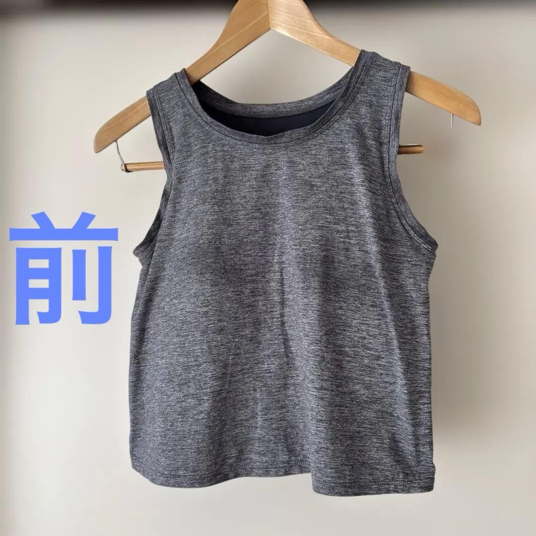 【美品】グレー ストレッチタンクトップ Ｍサイズ