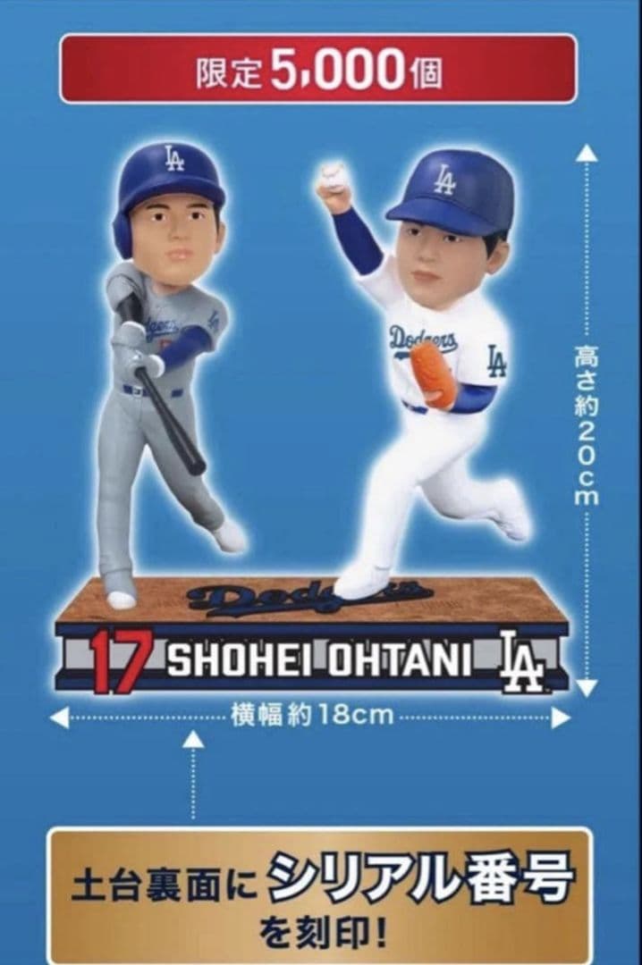 大谷翔平　2刀流ボブルヘッド2025 セブンイレブン限定　シリアル番号付き