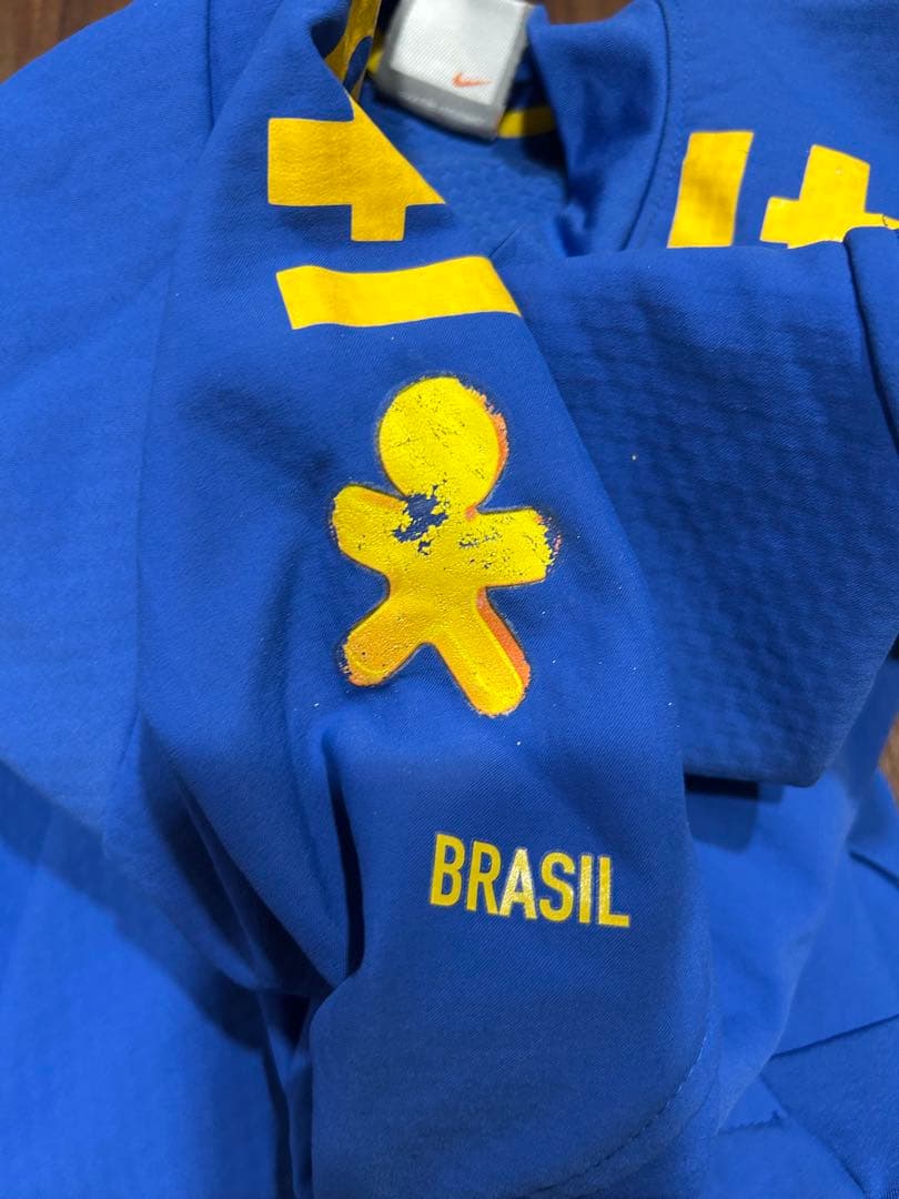 超貴重‼️ブラジル代表　選手支給品長袖TRウエア・ブルー・US−M