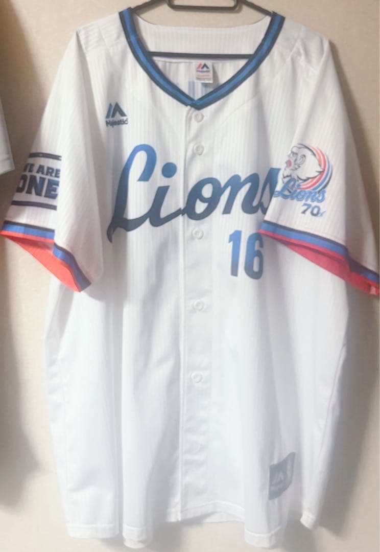 【マジェスティック製】埼玉西武ライオンズ 70周年ユニフォームXL 松坂大輔16