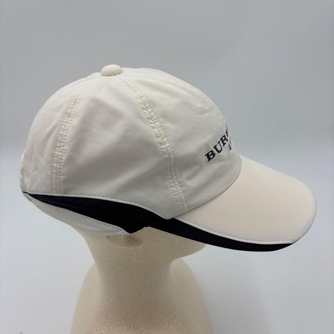 【BURBERRY GOLF】帽子 ロゴ刺繍 高級感 アイボリー ゴルフウェア