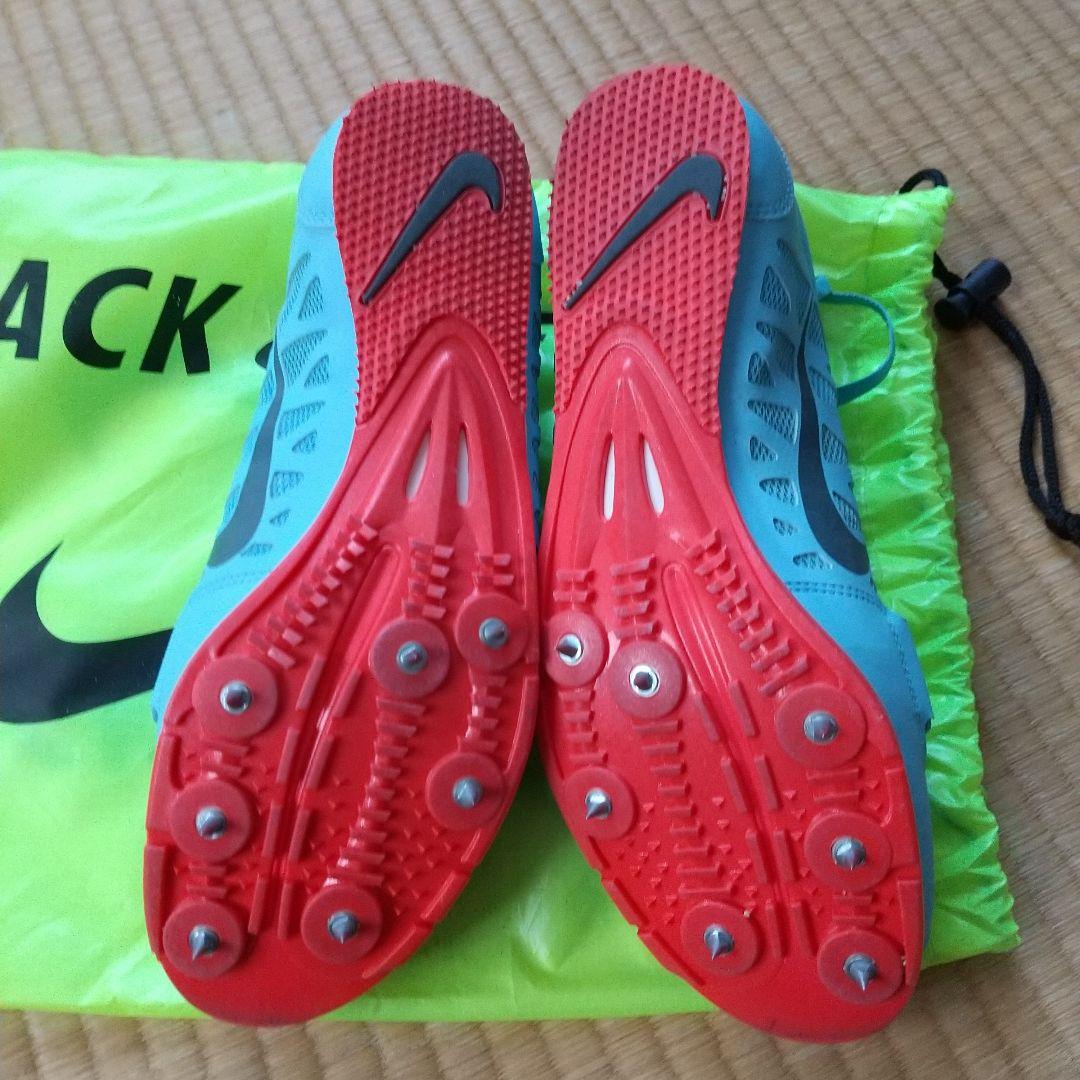 Nike 陸上スパイク26cm ブルー幅跳び用 袋付き
