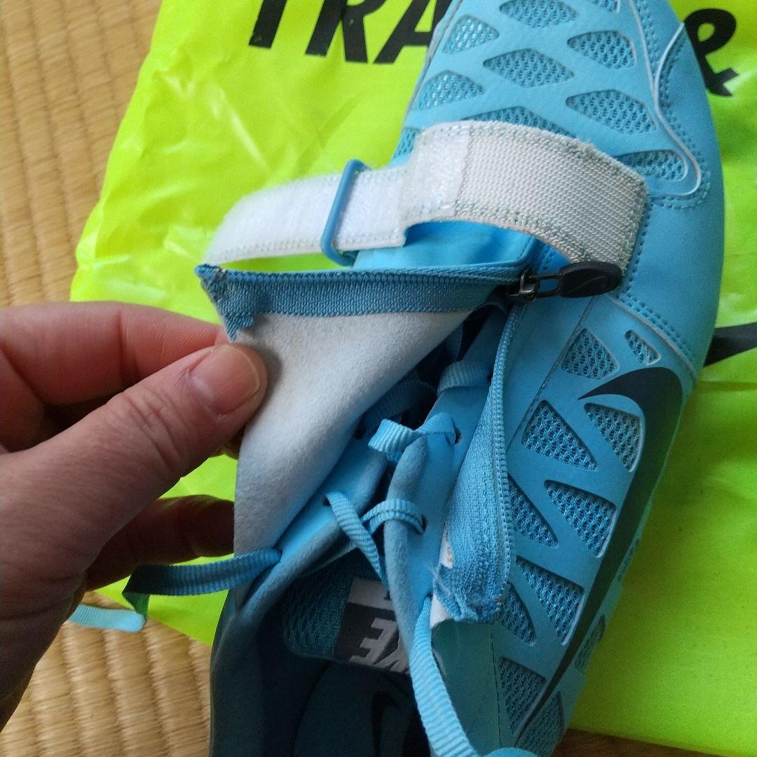 Nike 陸上スパイク26cm ブルー幅跳び用 袋付き