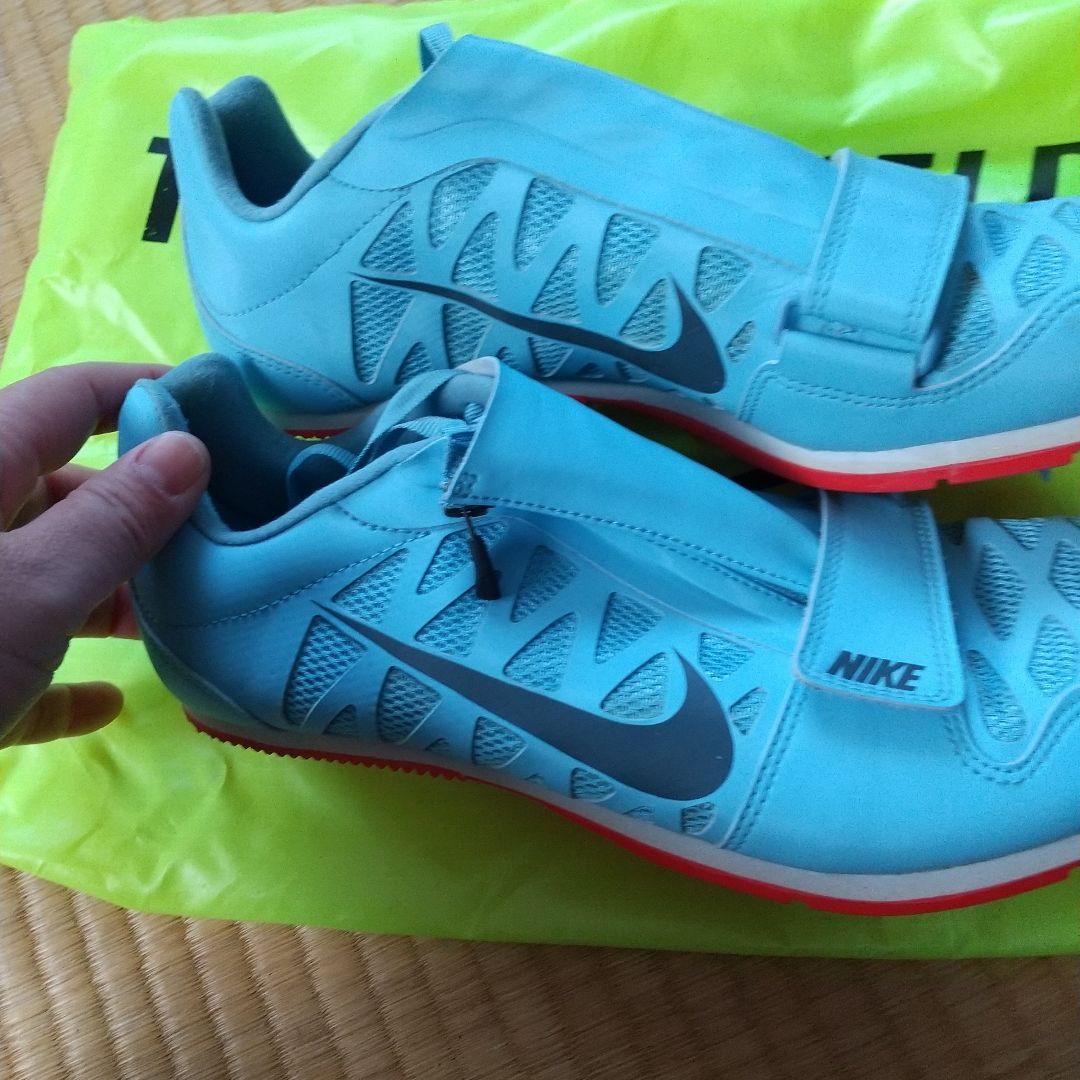 Nike 陸上スパイク26cm ブルー幅跳び用 袋付き