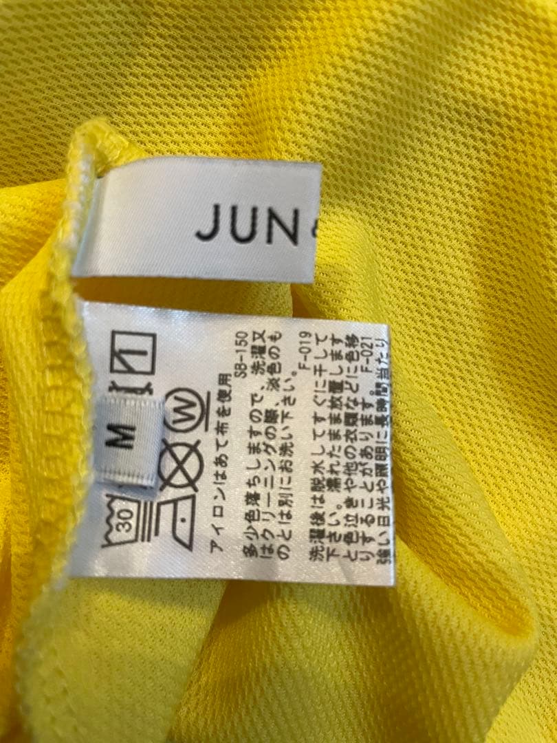 JUN&ROPE ジュンアンドロペ イエローM モックネック リボン