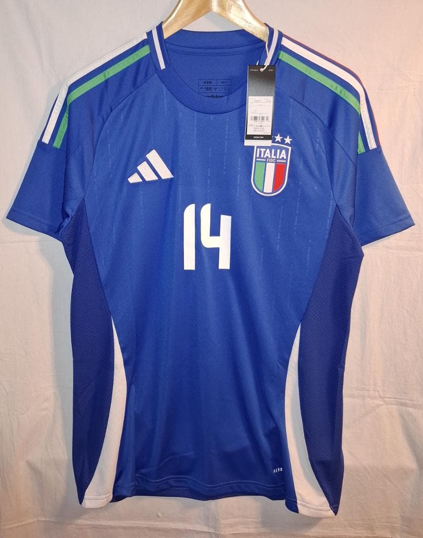 【最終値下げ】イタリア代表2024 レプリカユニフォーム ホーム 14.キエーザ