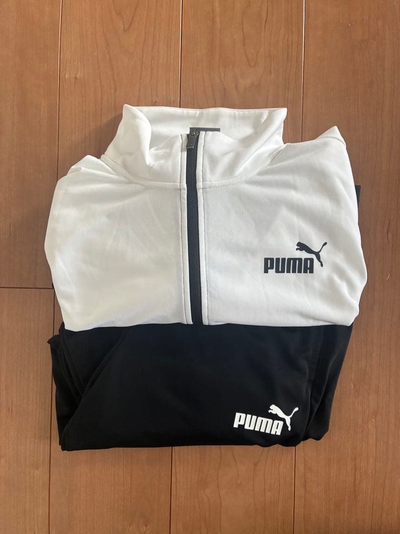 PUMA ジャージ　上下セットアップ　ホワイト/ブラック