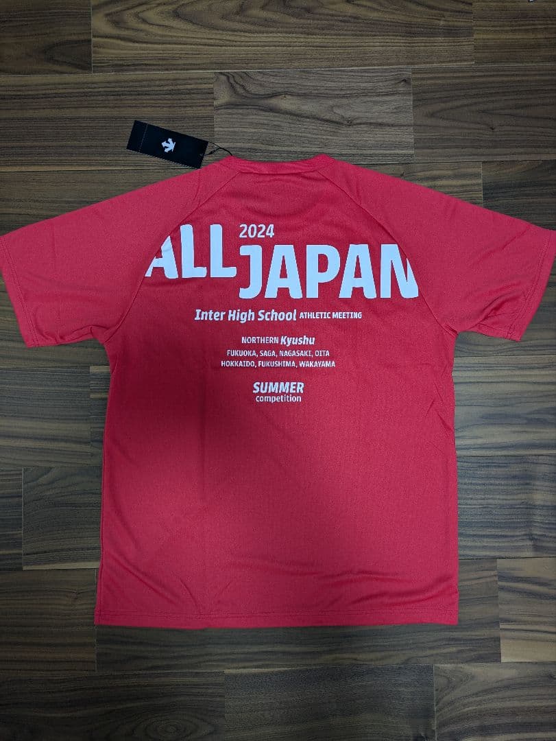 ☆レッド　インターハイ　DESCENTE　デサント　シャツ　半袖　国体　2024