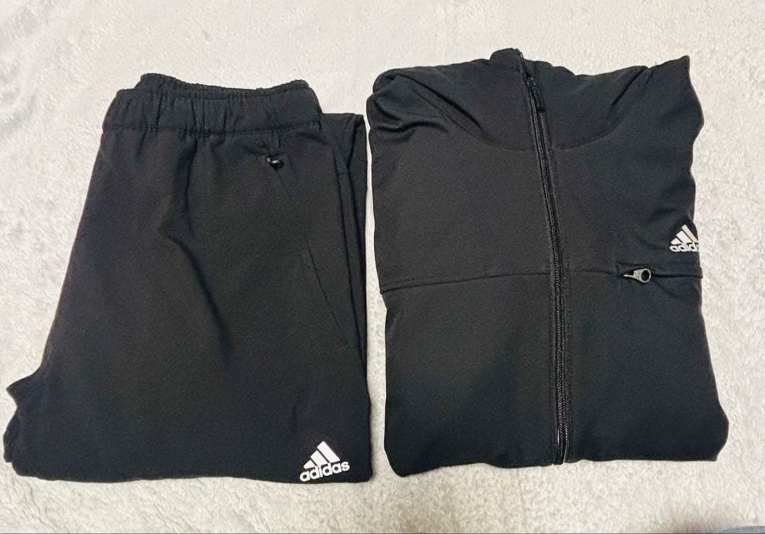【S】アディダス ウィンドジャケット＆パンツ 黒 IEH98 IEH97