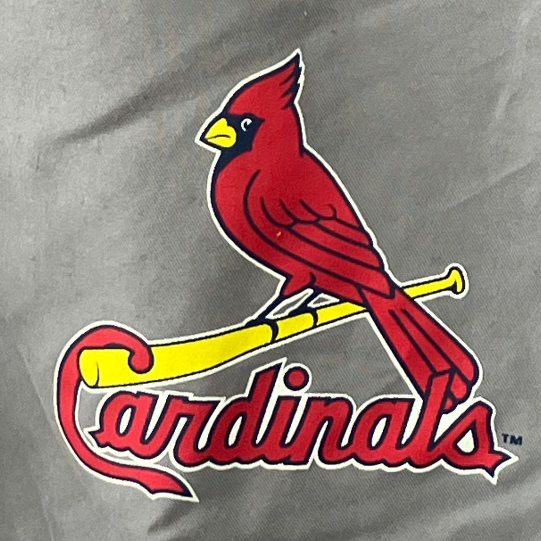 MLB カージナルス ハーフジップ プルオーバー ジャケット アノラック 灰