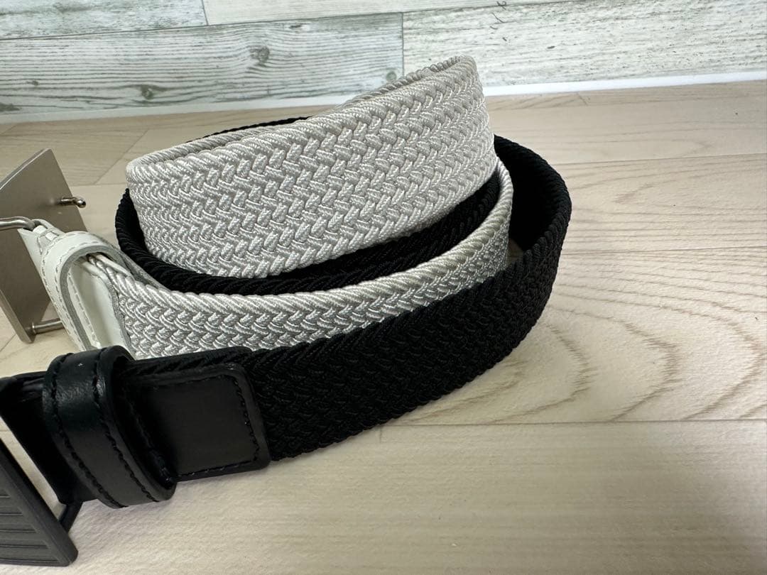 BRIEFING GOLF メッシュベルトBG BELT M ブラック&ホワイト