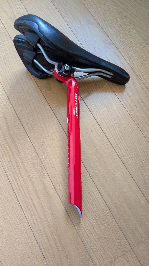 Ritchey レッド ハンドル 630mm とシートポスト27.2mmのセット
