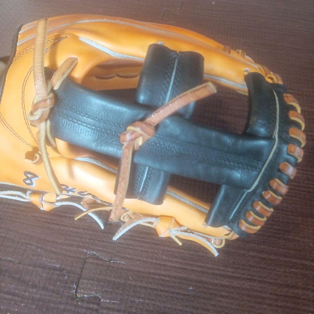 【プロ野球選手支給品】Wilson 硬式野球グローブ オレンジ/黒 8インチ