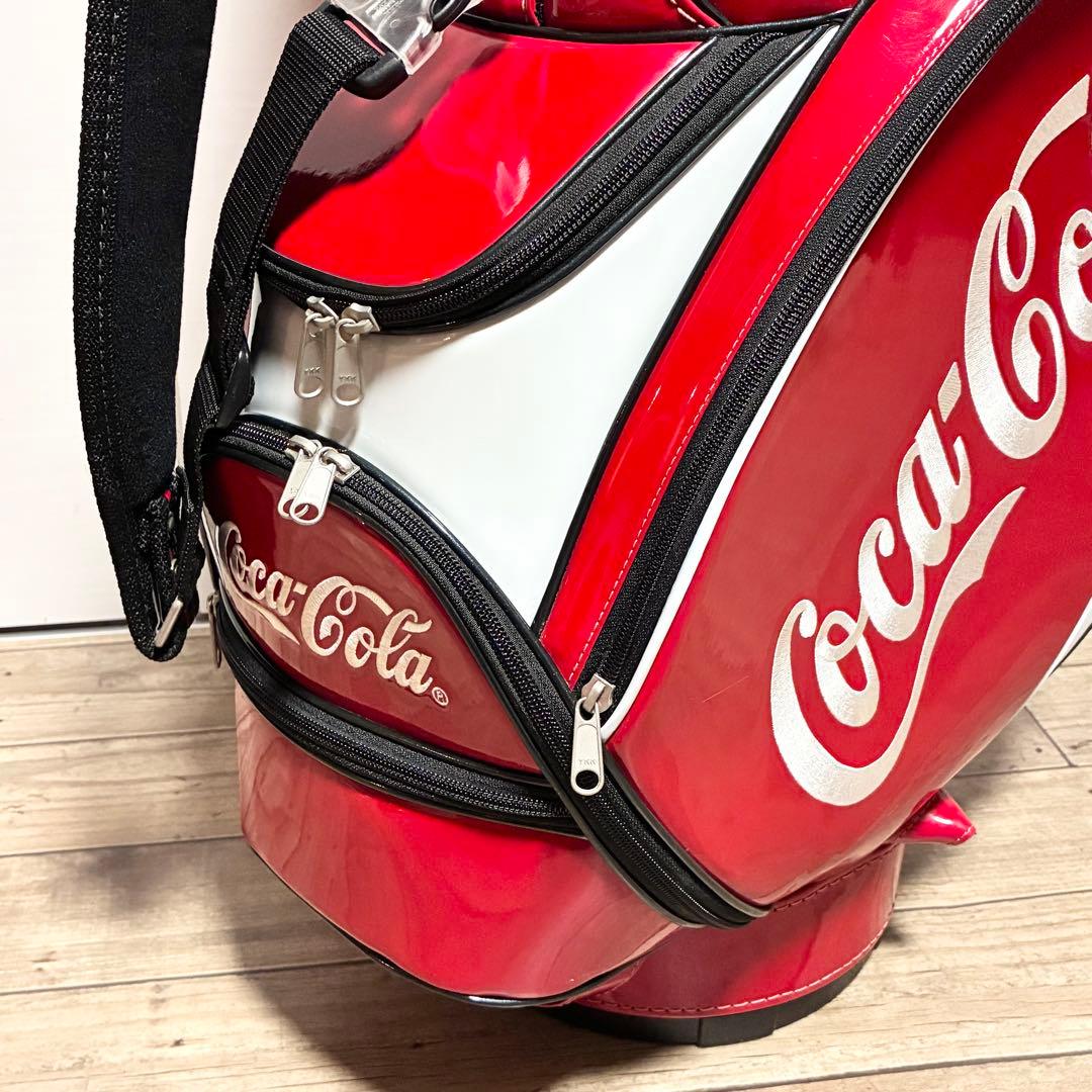 【希少 美品】CocaCola キャディバッグ ゴルフバッグ　レッド　ロゴマーク