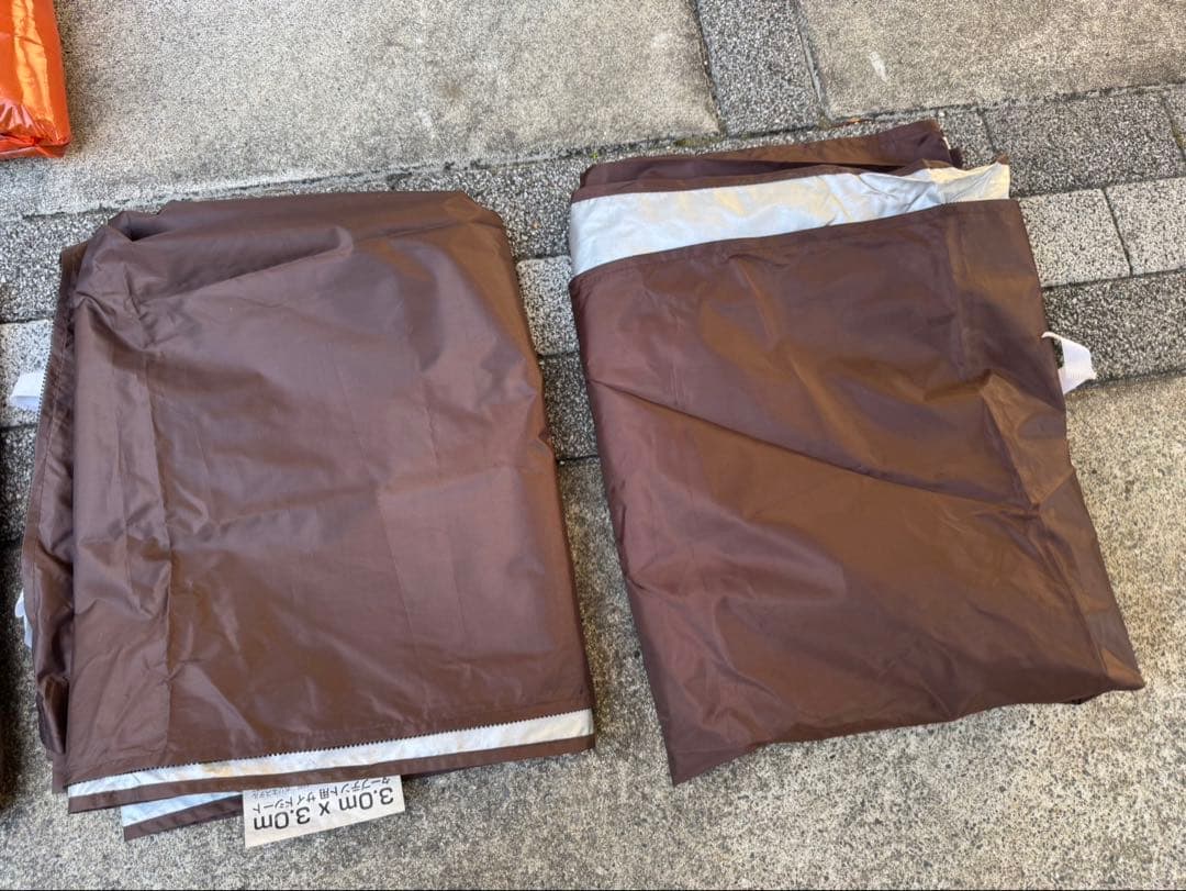 FIELDOOR タープ 300cm x 300cm ブラウン