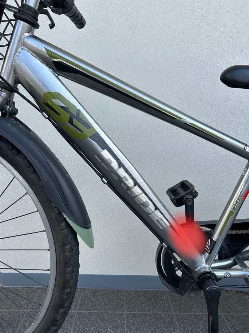 値下げします美品24インチ子供自転車 アサヒドライド シルバー マウンテンバイク