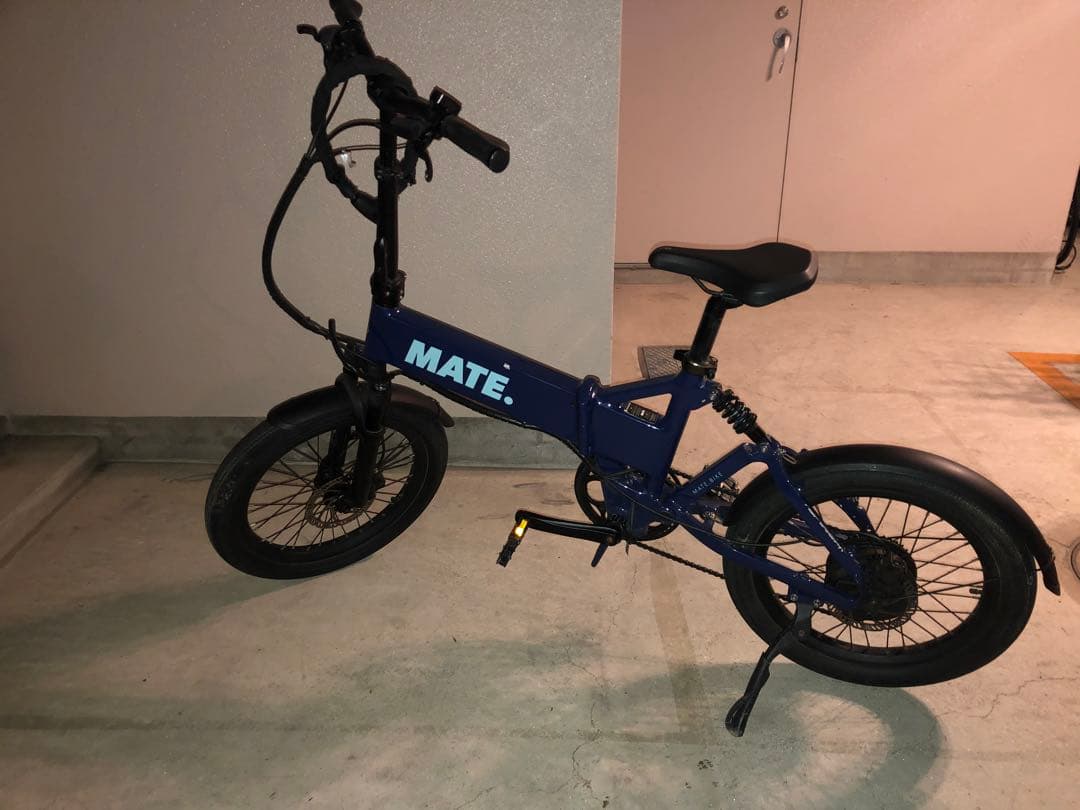 送料込mate fusion MATE 折りたたみ式電動アシスト自転車 ネイビー