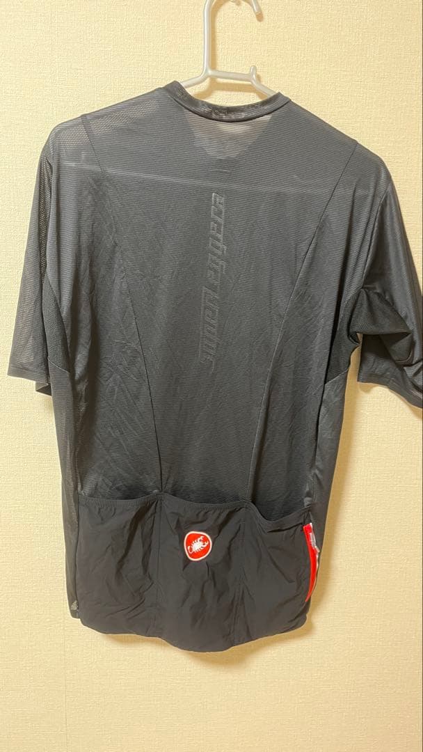 Castelli ブラック サイクルジャージ フルジップ