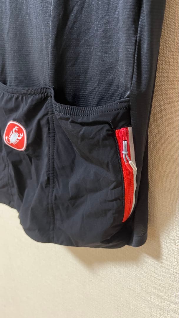 Castelli ブラック サイクルジャージ フルジップ